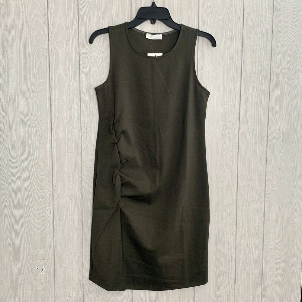 Heatherly Women's Olive Green Sleeveless Dress Size S